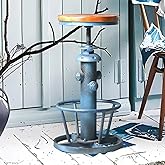 Topower Aged Steampunk Deco Industrial Round Bottom Adjustable Height Cafe Coffee Retro Vintage Fire Hydrant Design Pub Kitch