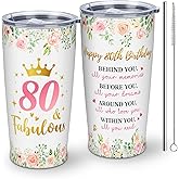 Kaqqeti 80th Birthday Gifts for Women - Gifts for 80 Year Old Woman - 1946 Birthday Gifts for Women - 80th Birthday Decorations Gifts - 20 oz Insulation Stainless Steel Tumbler