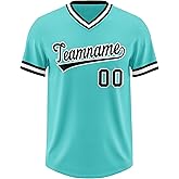 KXK Custom V-Neck Baseball Jersey Pullover Sports Shirt Personalized Stitched Name Number for Men Women Youth