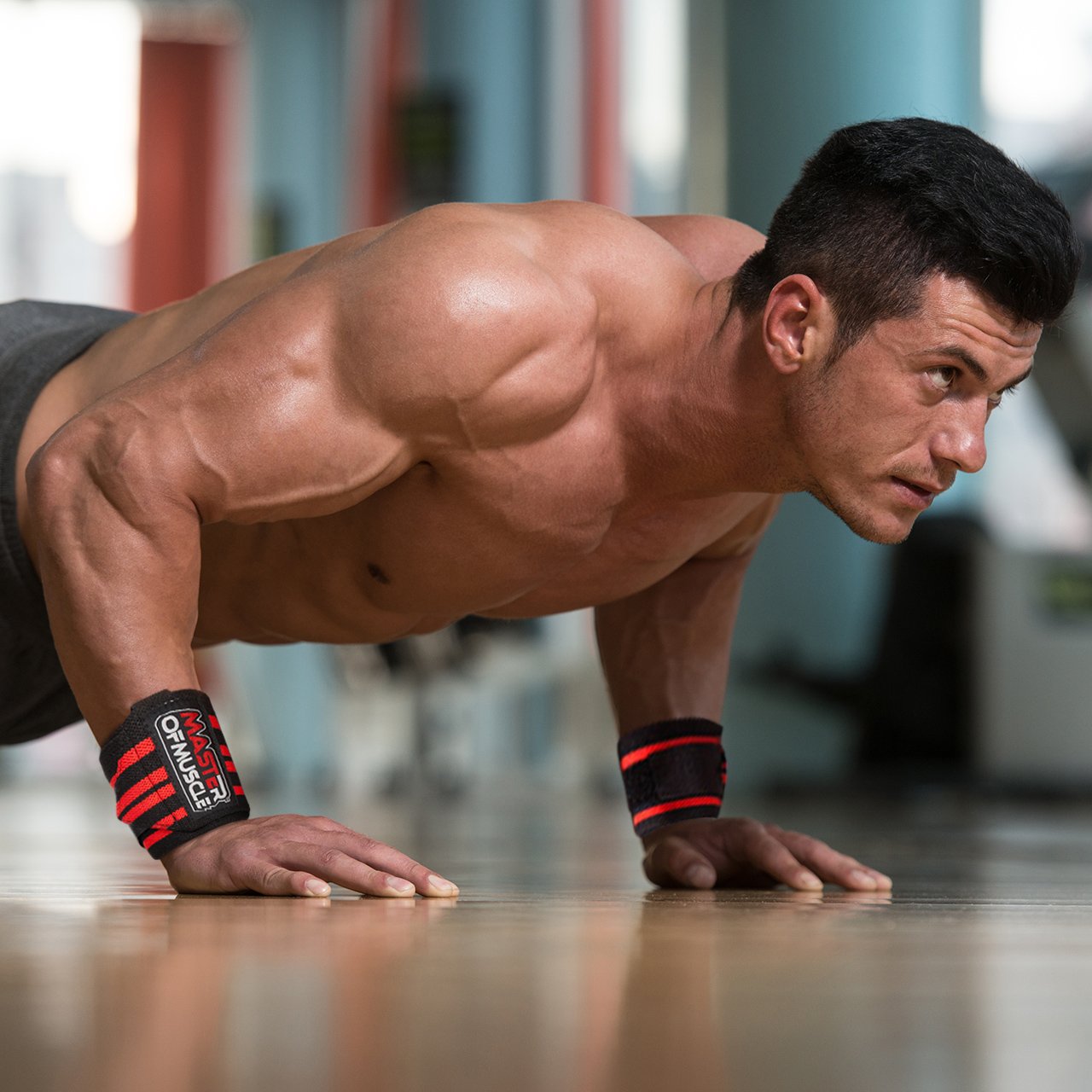 Wrist Wraps - Straps Your Wrists So You Can Smash Your Lifting Workout - Elastic Wrist Support For Weightlifting, BodyBuilding, Bench Press, Gym and More - For Women and Men - BONUS Powerlifting Guide