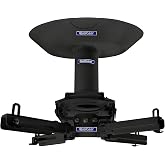 QualGear Pro-AV QG-KIT-CA-3IN-B Single Joist Ceiling Adapter, 3" 1.5" Projector Mount Kit Accessory, Black
