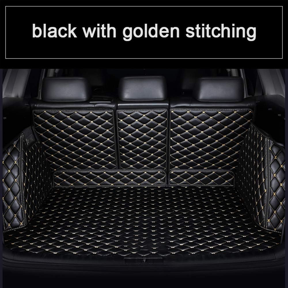 Custom Car Trunk Mat Floor Mat For BMW 7 series 730Li 740Li M760Li xDrive 2016~2018 Full Coverage All Weather Trunk Protection Waterproof Non-Slip Leather Liner Set Black