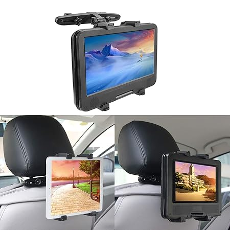 Auto Kopfstützenhalterung bedee Tablet Halterung Verstellbare Kopfstütze Halter Universal für Tragbare DVD-Player, Apple iPad