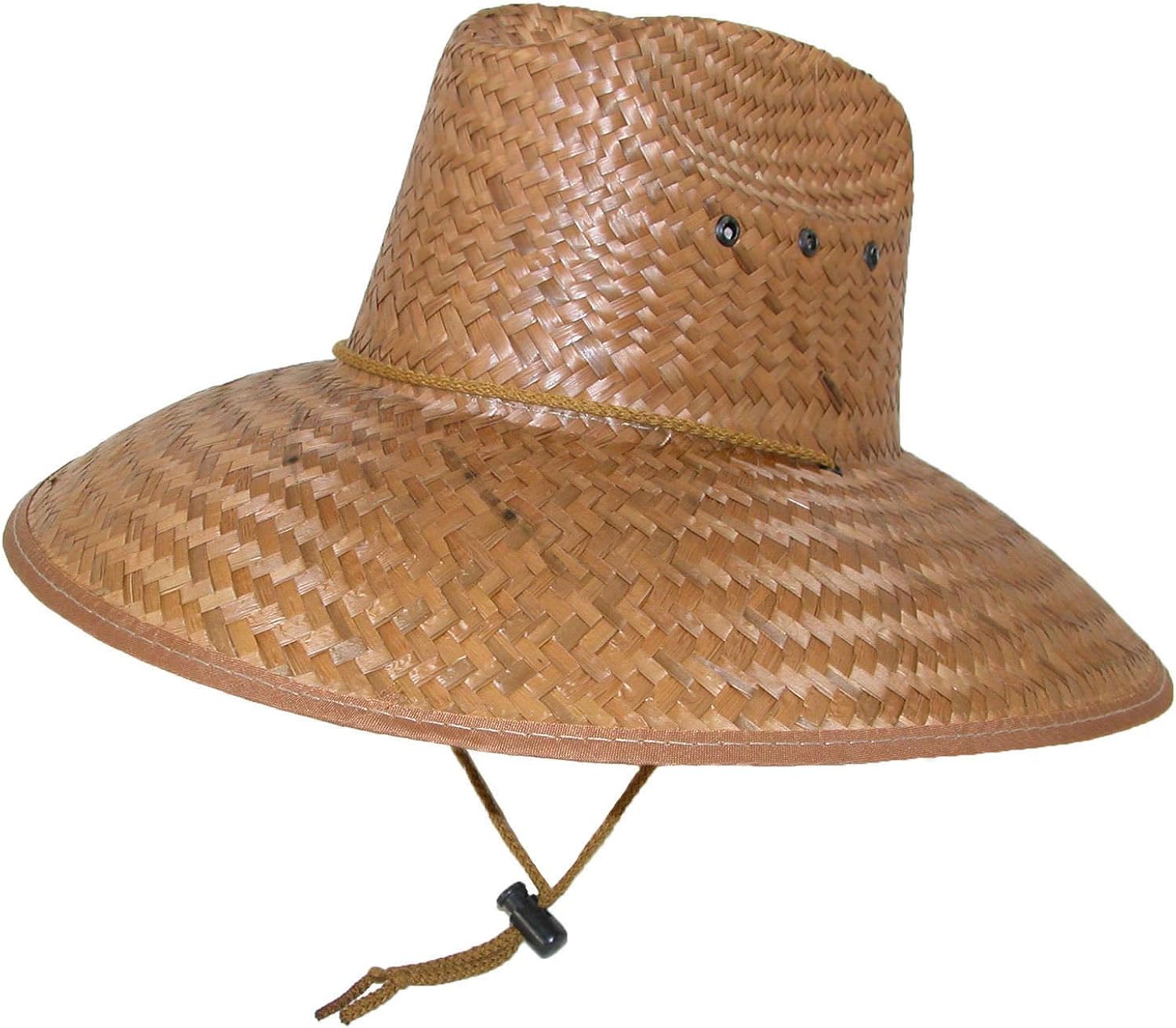Palm Straw Lifeguard Hat Wide Brim Beige at Amazon Men’s Clothing store