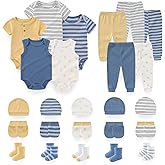 BABYSOLIS Unisex Baby Boy Girl Pant Sets Bodysuits Hats Gloves Socks Accessories 25 Pack Cotton Infant Practical Outfit