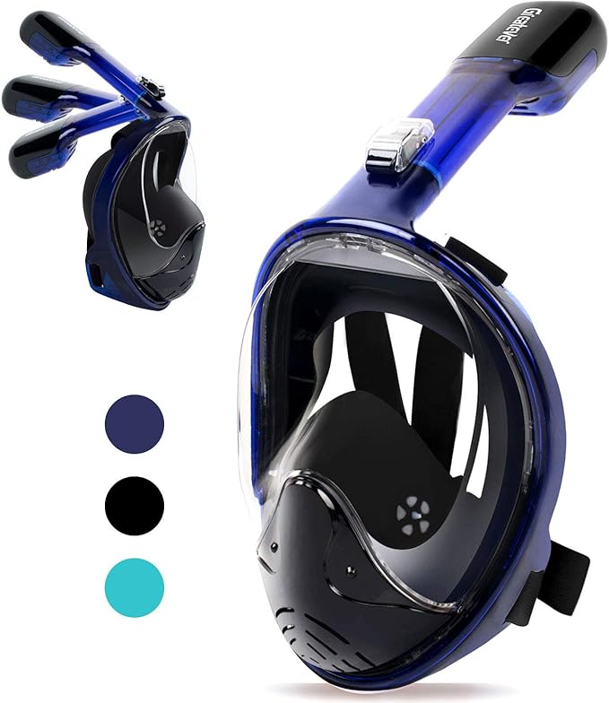 Greatever Snorkel Mask Foldable Panoramic View Full Face Snorkeling