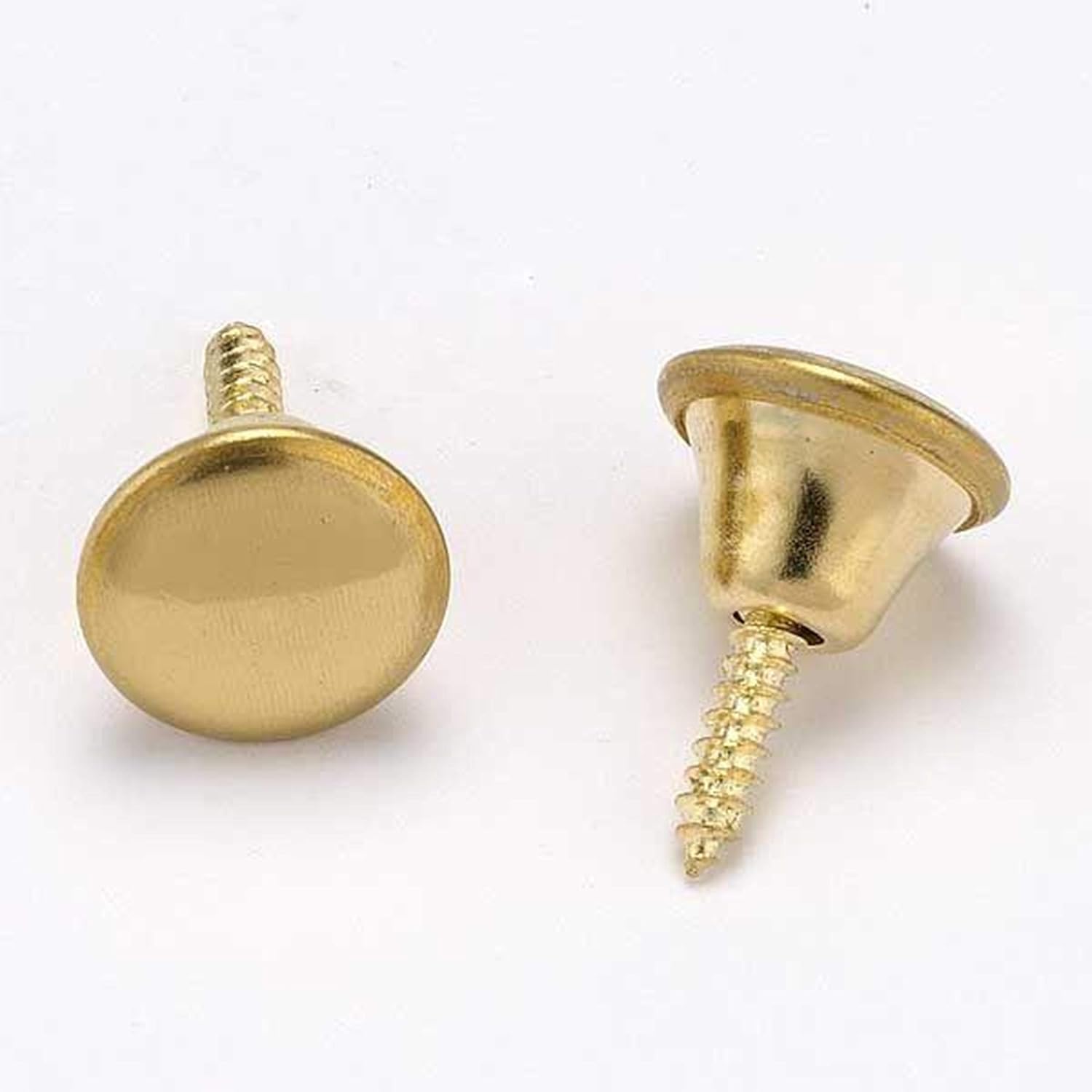 2PK 1/2" Bright Brass Knob And Furniture Knobs