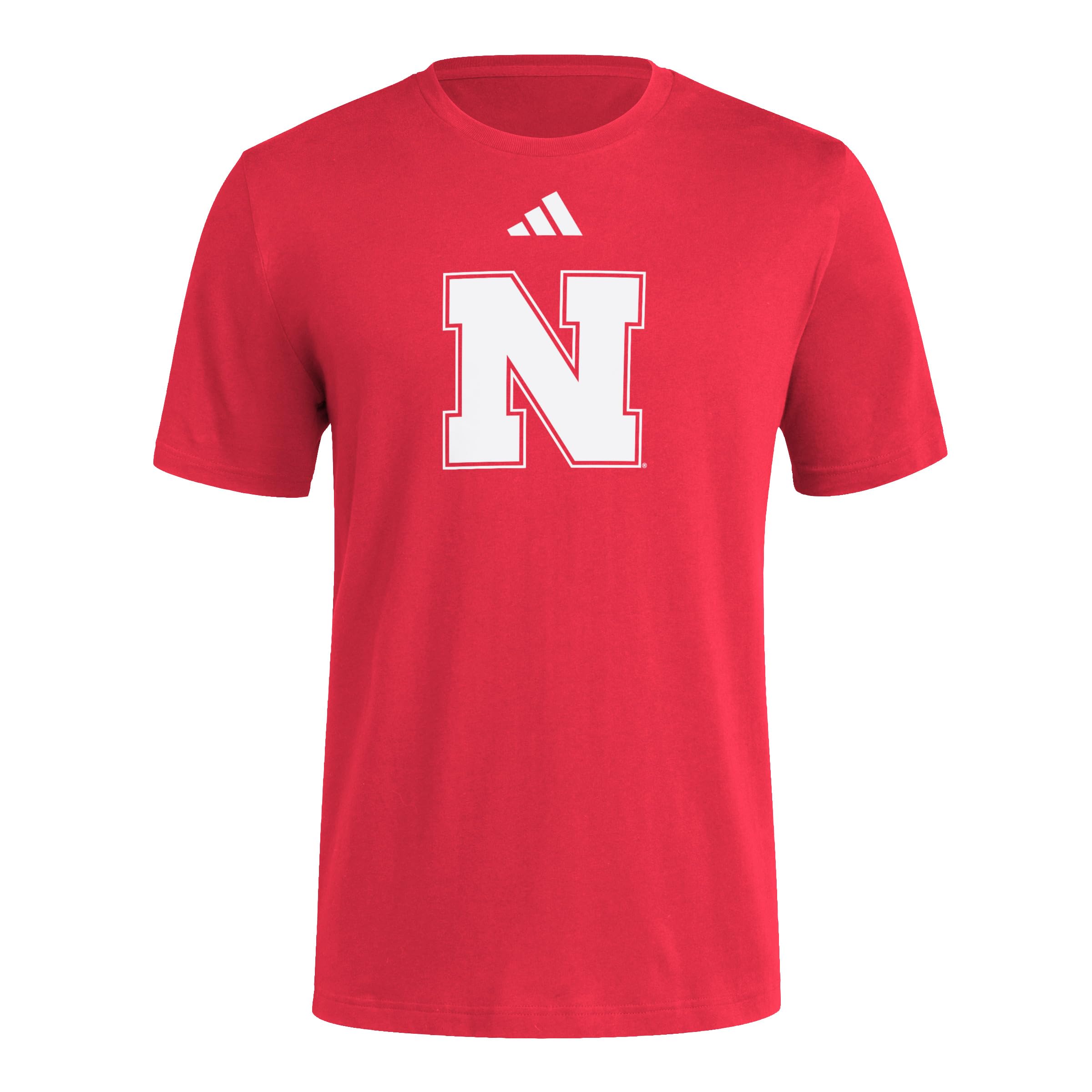 Photo 1 of ***different color*** adidas Men's House T-Shirt, Team Power Red/NCAA Nebraska2