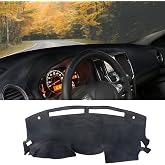 DWKJMYCP Flannel Dash Cover Dashboard Mat Custom Fit for Nissan Maxima 2009-2015 with Cutout for Sensors Accessories Dash Mat Pad Carpet Protector Black
