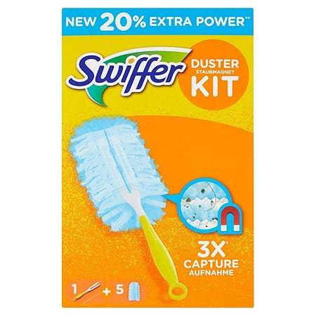 Swiffer Staubmagnet, Handgriff und 5 Staubwedel