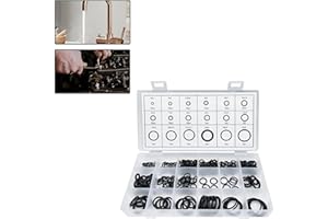 dawfall 300 PCS Car O-Ring Classification Set, 18 SPEC of Rubber Flexible Sealing Rings, Easy Storage with Storage Box, Universal Maintenance Tool for Car A/C Machinery Home Appliances (Black)