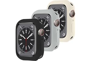 3 Pack Silicone Protective Case for Apple Watch Case 40mm, Hollow Shockproof Protective Bumper Case Anti-scratch Cover Watch 