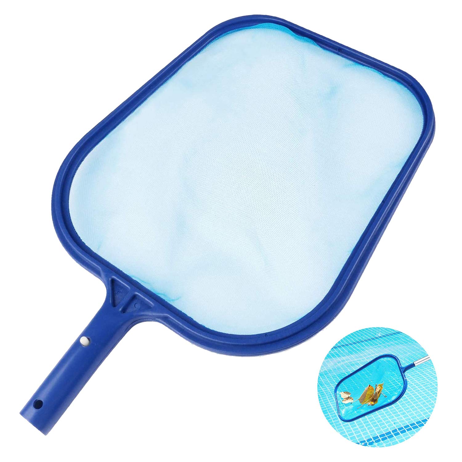 Sporteed Pool Net, Pool Leaf Skimmer Swimming Pool Net Heavy Duty Leaf Skimmer Fine Mesh Net Sturdy Frame Hot Tubs Net for Spas,Swimming Pool, Fish Tank