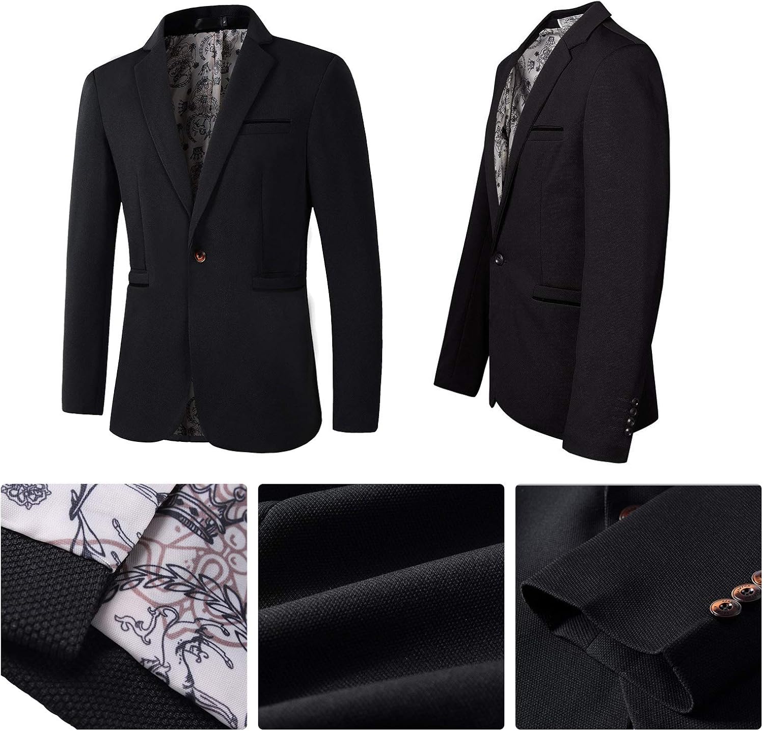 GEEK LIGHTING Slim Fit Single One Button Blazer Jackets for Men at  Men’s Clothing store