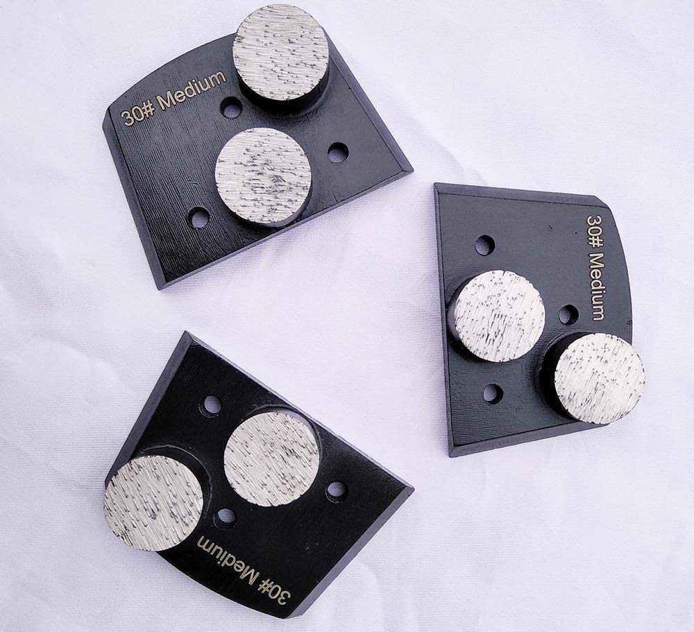 Photo 1 of Trapazoidal Diamond Grinding Discs for Concrete Floor Medium Bond 3 pcs Use in Lavina and Edco Grinders (30#)