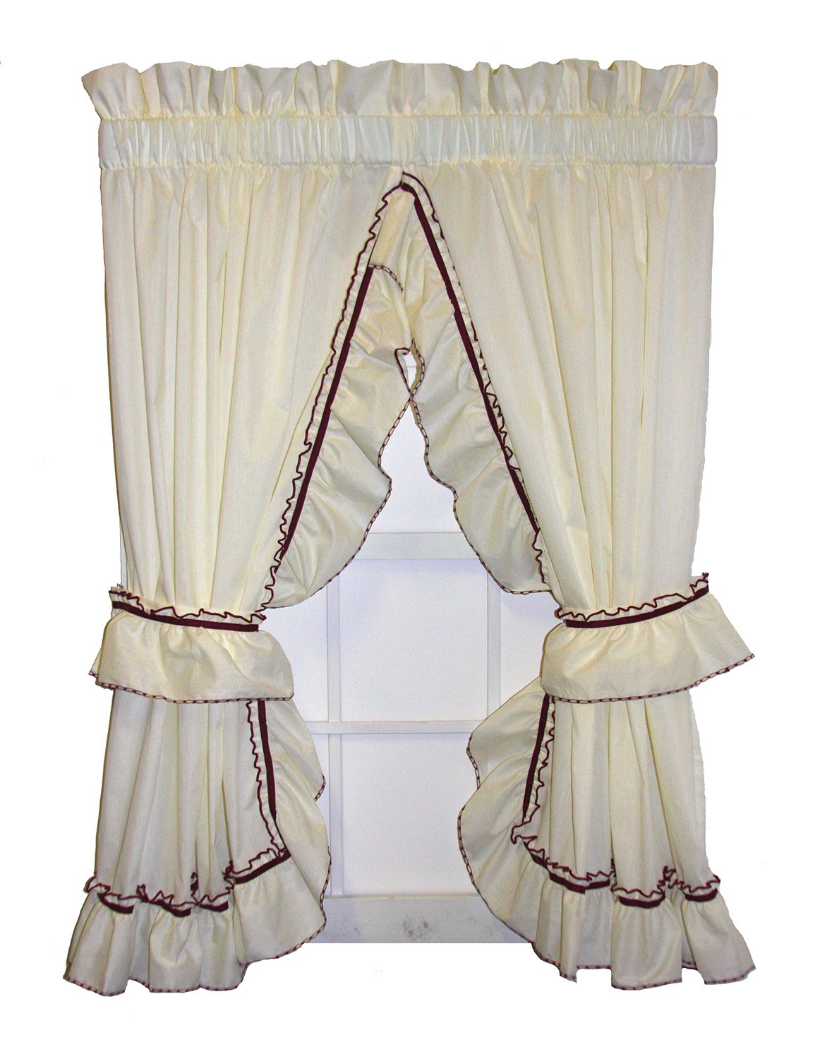 Amazon Com Window Toppers Jenny Country Ruffle Priscilla Curtains