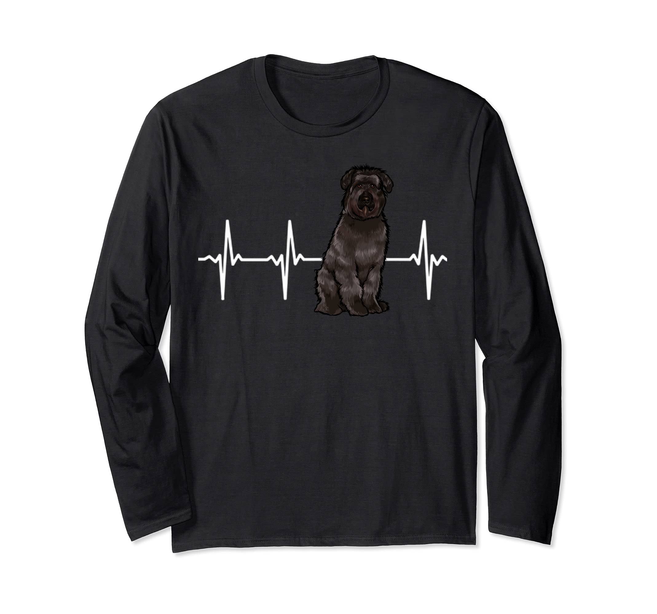 Bouvier des Flandres Heartbeat Dog Lover Long Sleeve T-Shirt