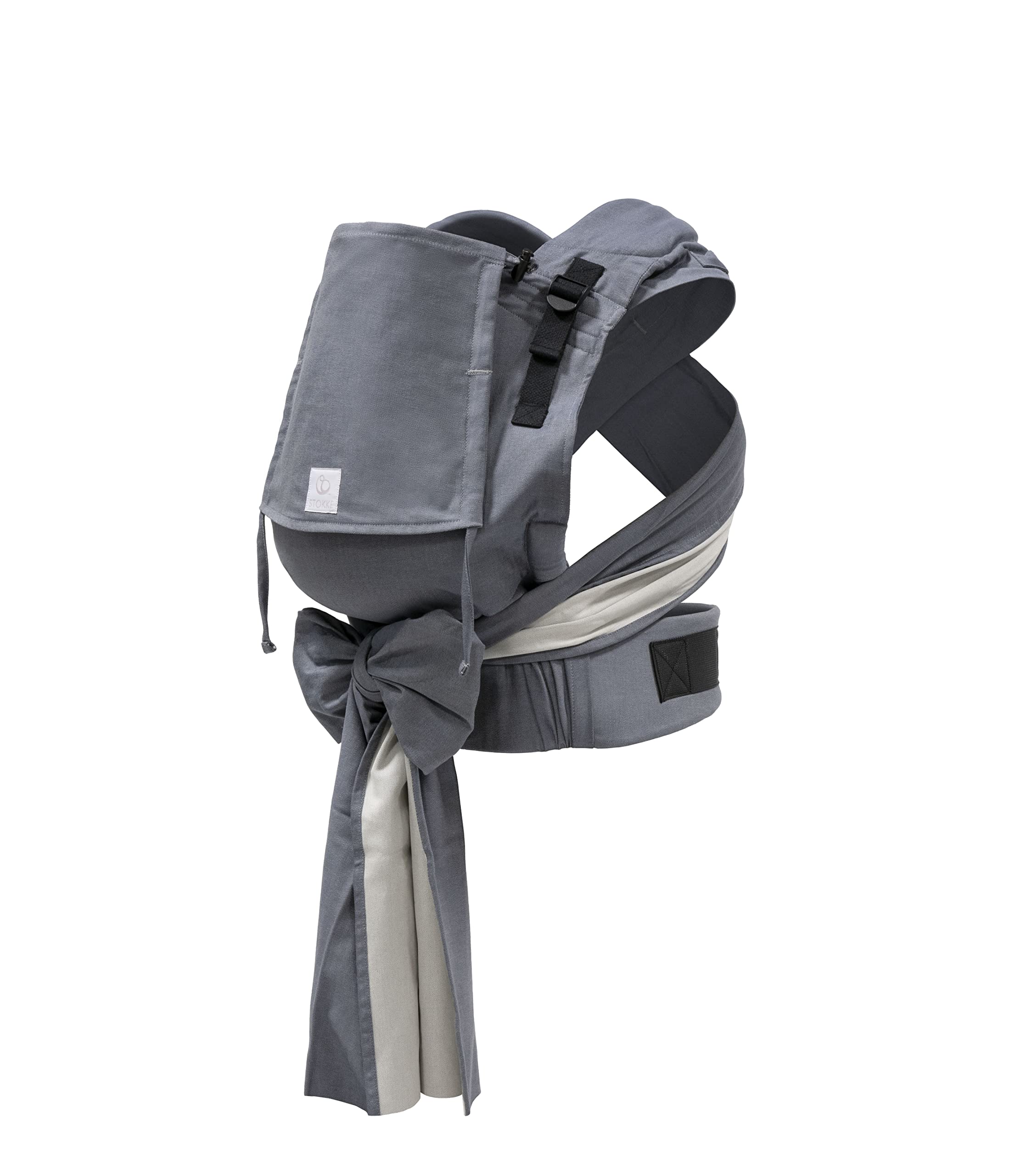 Stokke Limas Carrier Plus - Grow-Along Baby Sling for Baby Sizes 56/62 to 104 (4 to 18 kg) - Combination of Baby wrap and high-Comfort Carrier - Colour: Slate Melange