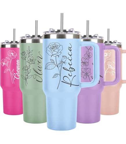 Gobelet Isotherme Maman 591 Ml - Acier Inoxydable Avec Paille - Cadeau Fête Des Mères