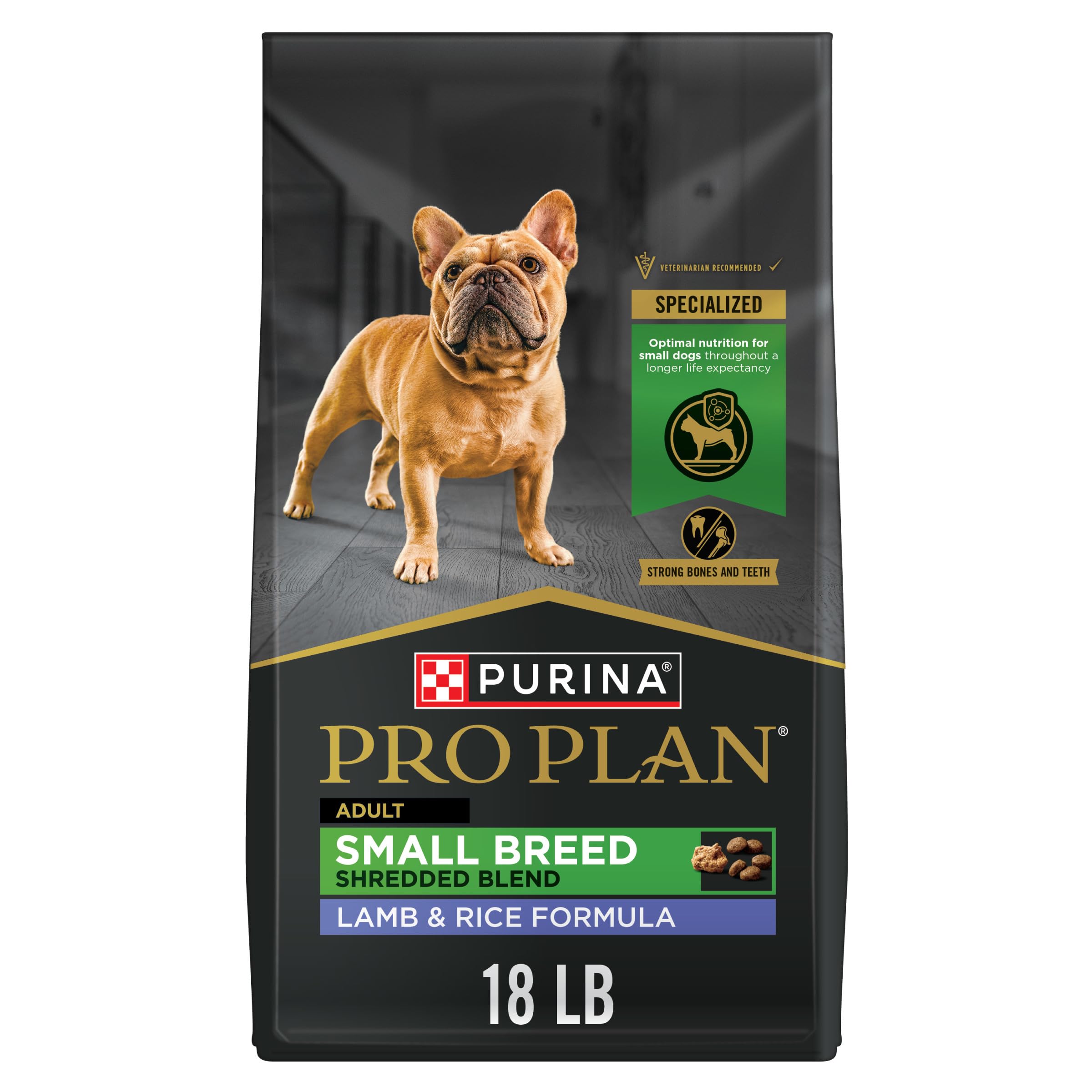 Photo 1 of ****EXP(03/2027)***Purina Pro Plan Small Breed Dry Dog Food Shredded Blend Lamb and Rice Formula with Guaranteed Live Probiotics - 18 lb. Bag