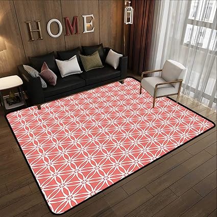 Amazon Com Rugs For Sale Coral Decor Simplistic Linear Sunflower