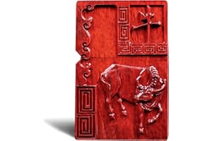 SHENGEY ART Upgraded Rosewood Wooden Case Replaceable for Zippo (Only Case), Lighter DIY Outer Shell Box, Compatible Insert Size 3.6cm * 1.2cm * 5cm (Zodiac ox)