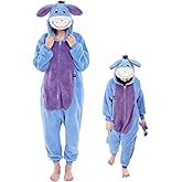 GONAAP Adult Onesie Pajamas Sherpa Animal One Piece Cosplay Costume for Women Men
