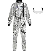 yolsun Men's Astronaut Costume Space Suit for Adult Spaceman Costume Outfit for Halloween Party