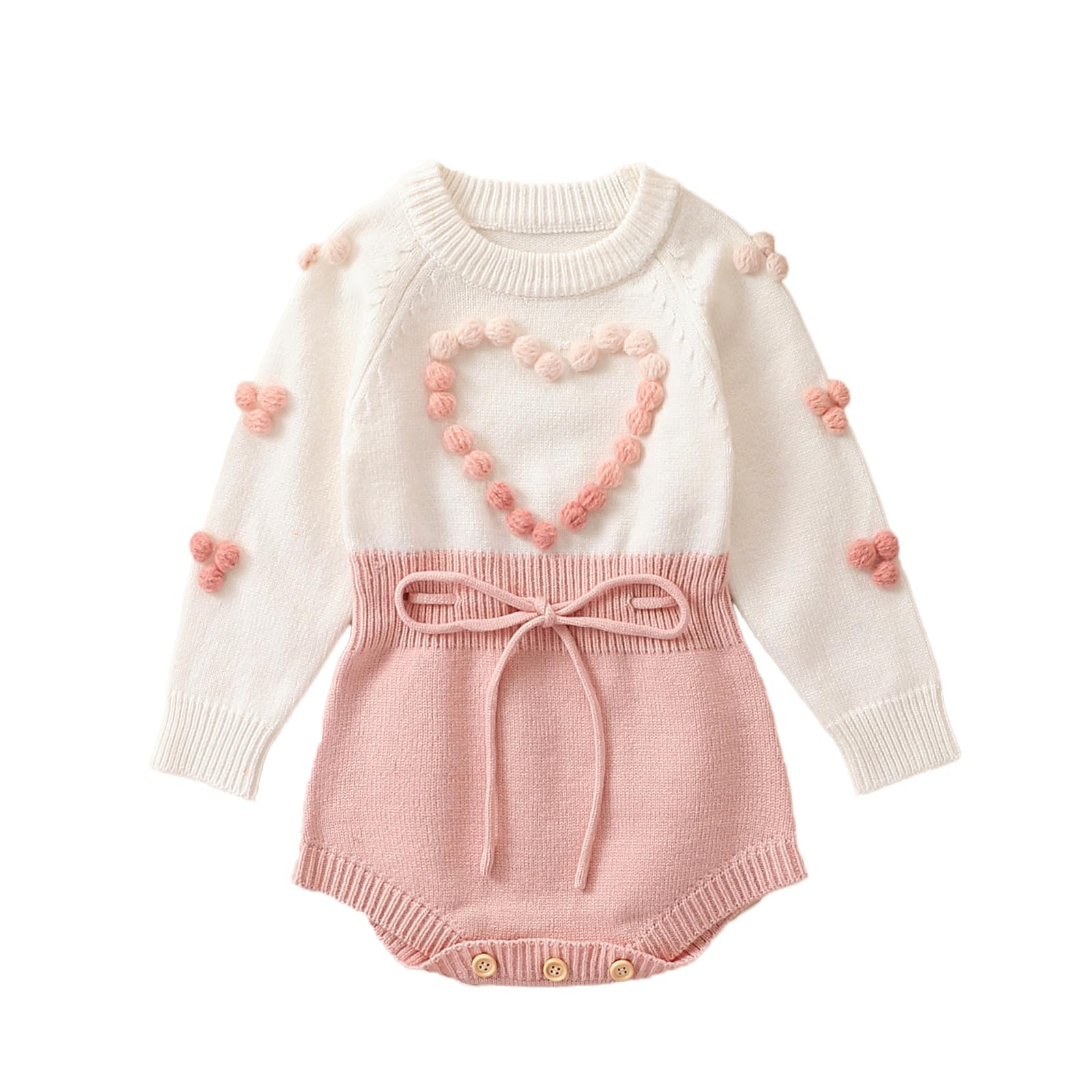 Pull Cardigan Tricoté Pour Bébé Fille Rebeccayxq Avec Fleur Rouge Et Boutons - Taille 24/36 Mois - Occasion Très Bon état