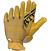 Battle Sports Triple Threat Wide Receiver Football Gloves, Ultra Stick Adult & Youth Gloves