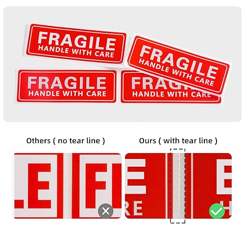 48 Rolls 1000 Per Roll 1 X 3 FRAGILE HANDLE WITH CARE