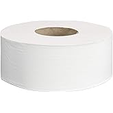 AmazonCommercial 2-Ply White 9' Jumbo Roll Toilet Paper/Bath Tissue (416972)|Bulk for Business |Septic Safe |Compatible with Universal Dispensers|FSC Certified |1000 feet per Roll (12 Rolls)()
