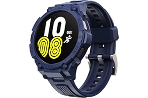 GELISHI Compatible Galaxy Watch 5/4 Band With Case 40mm, Rugged Protective Quick Release Sport Wristband for Men, Navy