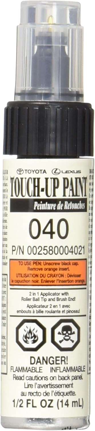 Genuine Toyota 00258-00040-21 White Touch-Up Paint Pen (1/2 fl oz, 14 ml)