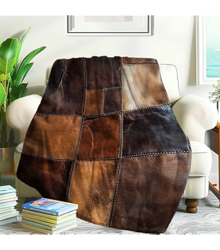 Carstens Brown Throw Blanket - Polyester Suede Front & Shearling Back 50x60
