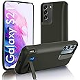 Galaxy S21 Battery Case, 4800mAh Galaxy S21 Charger Case with Kickstand, Extended Backup Charging Case for Samsung S21 5g(6.2") Black