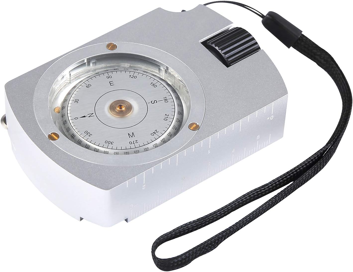 Eyeskey Multifunctional Metal Optical Sighting Compass with Plan Measure Map Distance Caculator | Impact Resistant | Waterproof | Hand Bearing Lensatic Compass for Hiking Boy Scouts Camping Sailing