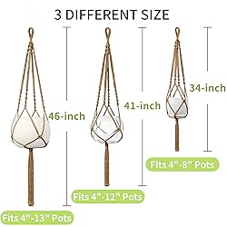 IDEEEPAN Macrame Plant Hanger, 34"/41"/46" 3