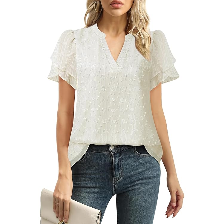 CeCe Womens 3/4 Sleeve Ruffle Cuff Crew Neck Top Rich Black X