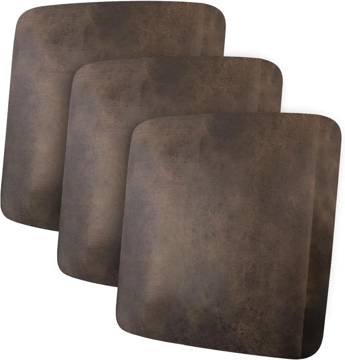 Slipcovers - ANARACHON Leather Look Couch Cushion Covers Sofa Seat Slipcovers Sets Couches Furniture Protector for Sectional Armchair Loveseat Pets Kids Stretch Spandex Fabric(3 Cushion Sofa, Brown)