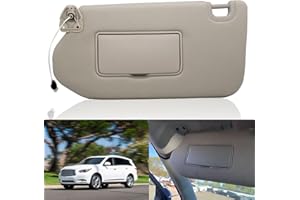 NHILES Left Driver Sun Visor with Lamp & Mirror for 2013-2020 Nissan Pathfinder 2014-2020 Infiniti QX60 and 2013 Infiniti JX35,OEM: 96401-9PB0A 964009PB0A Beige