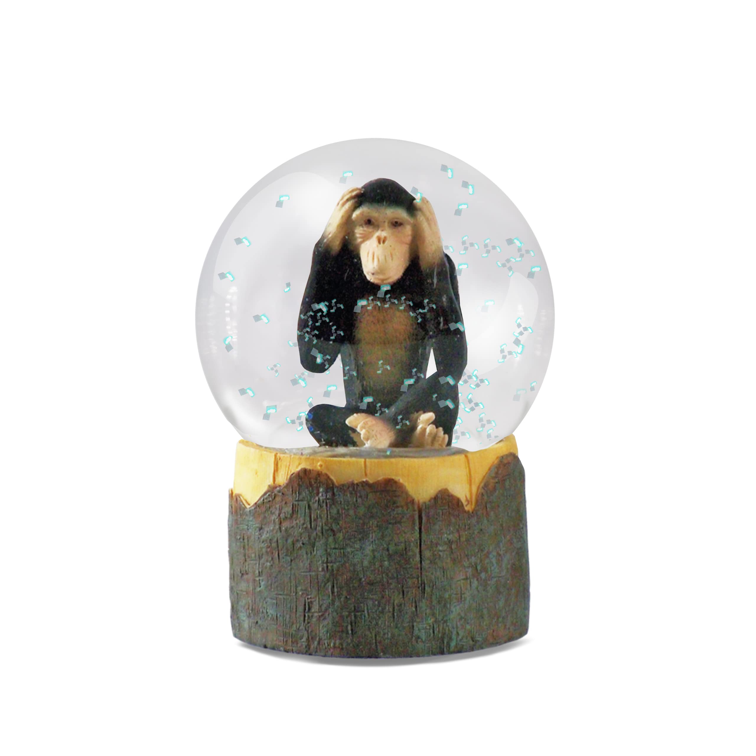 Water Globe - Monkeys from Deluxebase. Decorative Snow Globe Ornament with Monkey Figurines, Glass Glitter Dome with Resin Base, Novelty Home Decor Display Piece. — image 1