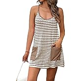 Fisoew Womens Tennis Athletic Dress Mini Romper Dress with Built in Shorts Summer Vacation Outfits