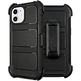 for Defender iPhone 11 Case with Clip,Holster with Kickstand,for Heavy Duty iPhone 11 Phone Case Rugged 2 Layers of Sturdy,Anti-Drop for Phone Case iPhone 11 Case Protective(Black)
