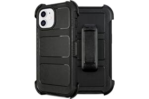 SAIBORO for Defender iPhone 11 Case with Clip,for Holster iPhone 11 Case with Kickstand,for Heavy Duty iPhone 11 Phone Case Rugged 2 Layers of Sturdy,Anti-Drop for Phone Case iPhone 11 Case Protective(Black)