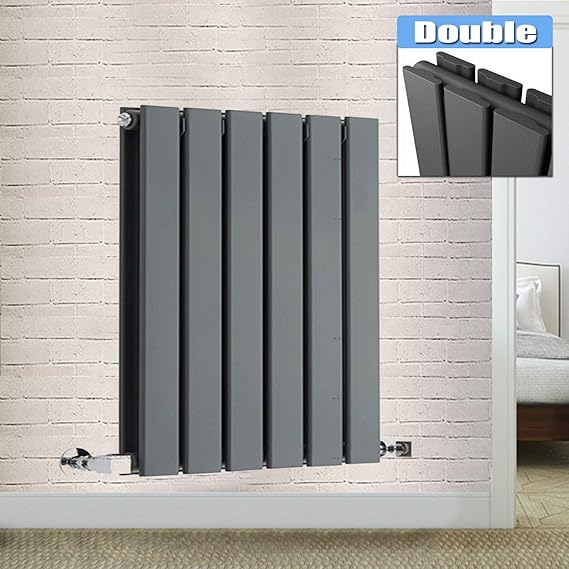 Column Radiator Anthracite 600x408mm Double Panel Heater Designer