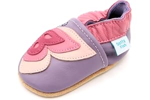 Dotty Fish Unisex Baby & Kids Soft Leather Barefoot Shoes – Boys & Girls Crib Shoes, Infant & Toddler, Non-Slip, Lightweight, Flexible, Elasticated Ankles, Podiatry Approved, British Brand– 0-5 Years