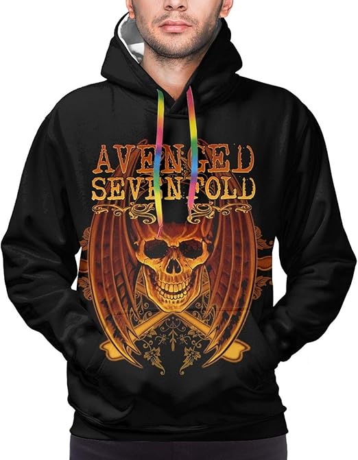 Avenged Sevenfold mens novelty Hooded Sweatshirt Black