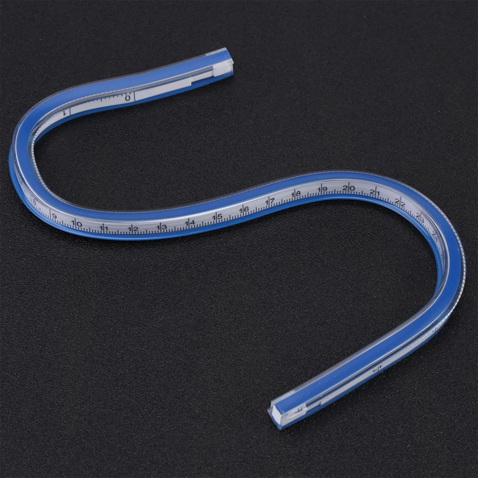 Flexible Drawing Ruler, 30cm Double-Sided Plastic Curve Ruler for Engineering, Graphics, Drafting, Design, Painting, Professional Measurement