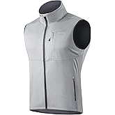 Haimont Men's Lightweight Vest Windproof Sleeveless Jacket Outerwear Multi-Pockets Zip Up for Hiking Running